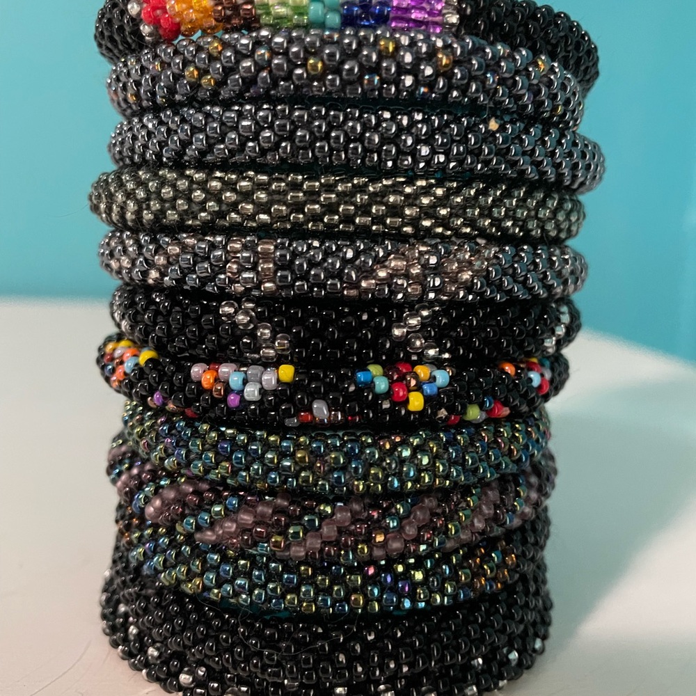 Sashka glass bead bracelets - set of 12!